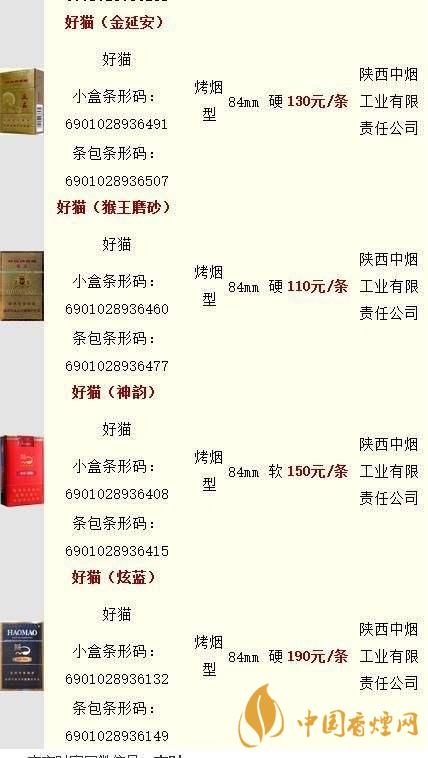 好貓香煙零售價(jià)一包多少錢？好貓香煙價(jià)格查詢最新